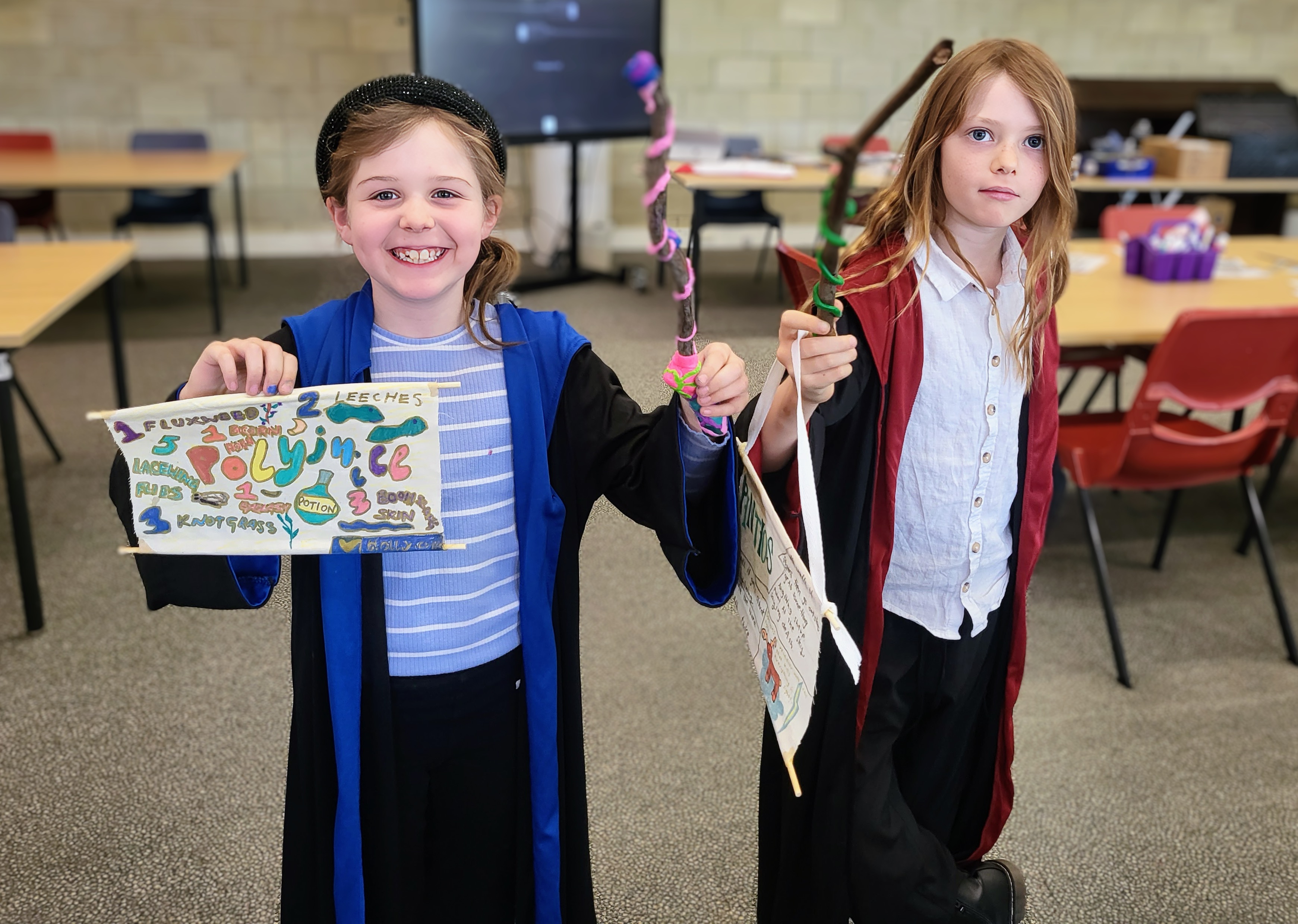 Magic Spells and Wands workshop in progress