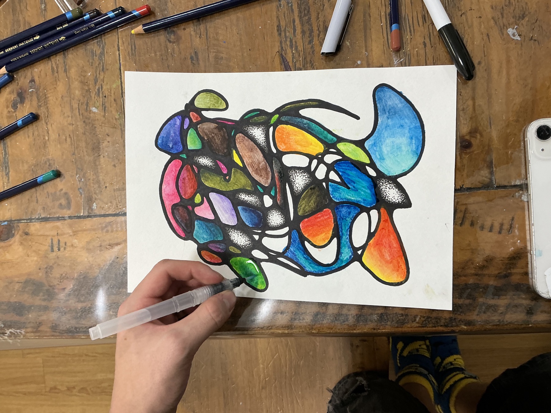 Squiggling Stops Stress workshop in progress